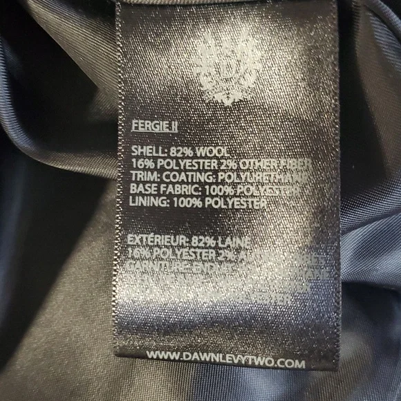 Dawn Levy NY Fergie  Black Fit & flare  Belted Wool  Coat  Sz L - Picture 16 of 17